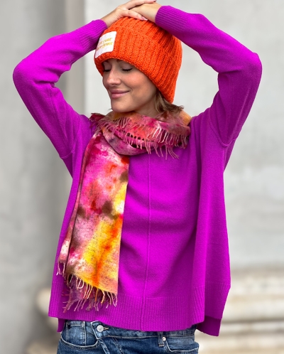 Cashmere cap orange