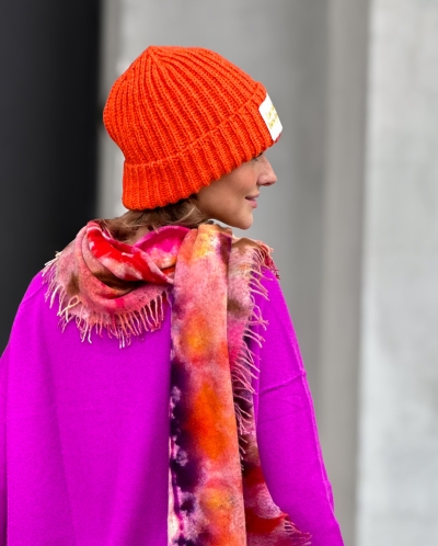 Cashmere cap orange